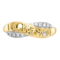 thumbnail image 5 of 10K Two-Tone Gold Ring Band Themed Cubic Zirconia CZ, Size 6, 5 of 5