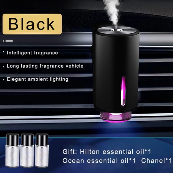 USB Car Air Freshener Vent Clip, Adjustable Aroma Diffuser With Refillable Essential Oils, 50m³/h Airflow For Strong Scent, 5V Low Power, For Home Office Car (Certified Safe)