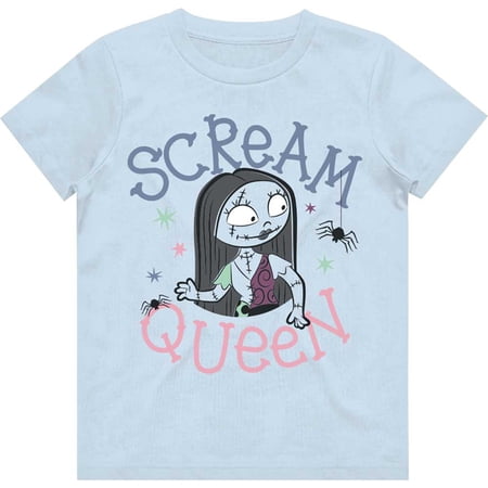 Disney Kids Girls T-Shirt: The Nightmare Before Christmas Scream Queen (7-8 Years)