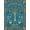 Blue, Pattern 2, variant on ODIKA 2x3 Machine Washable Non-Slip Area Rug, Cottage Parrot Damask with Tropical Leaf Borders High Traffic Rug, Blue, 477906