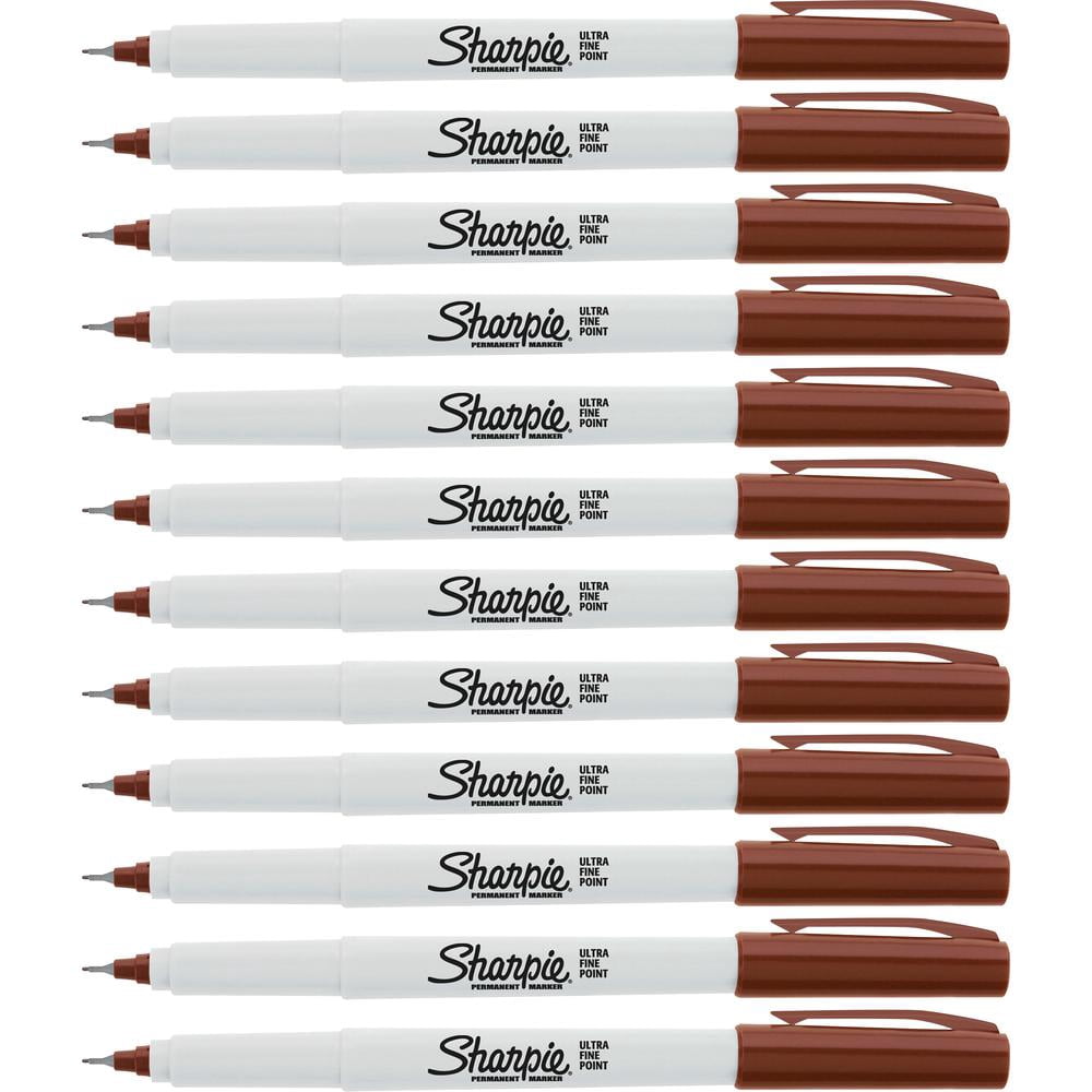 Permanent Markers Sharpie Ultra-Fine 12/BX Brown 37117BX