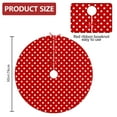 thumbnail image 2 of 30 Inch Christmas Tree Skirt – Velvet Plush Tree Mat, Soft Thickened Polyester with Red Ties, Single-Sided Printing, Available in 30in/36in/48in, Perfect for Holiday Xmas Tree Decoration, 2 of 7