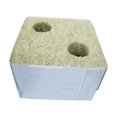 thumbnail image 1 of Bloque de lana de roca para plántulas hidropónicas y propagación de plantas: tapones de arranque de un solo orificio de 4 pulgadas (paquete de 30), 1 of 1