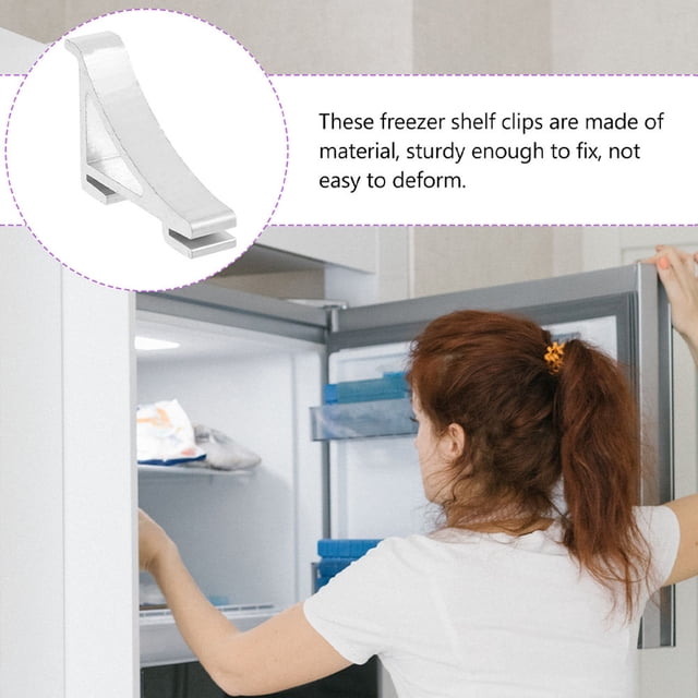 LOLIPPYY 12Ud Congelador Clamp De Aluminio Para Soporte De Estantes Resistente Y Duradero Color Plata