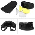 thumbnail image 4 of Gafas Airsoft, Gafas Tácticas Militares Airsoft para Deportes Al Aire Libre con 3 Lentes Intercambiables, Gafas de Tiro con Protección UV, Negras JM, 4 of 5
