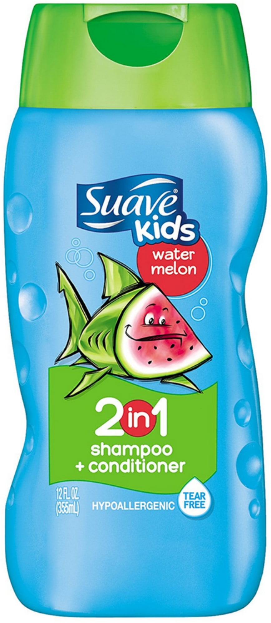 Suave Kids 2 in 1 Shampoo & Conditioner, Wild Watermelon 12 oz (Pack of 3)