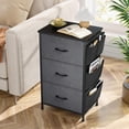 thumbnail image 6 of YYEAN  Night Stand Set 2, Night Stand with 3 Drawers for Bedroom, Bedside Table with Wooden Top, Sturdy Steel Frame End Table, Small Dresser for Bedroom, Entryway, Grey, 6 of 9