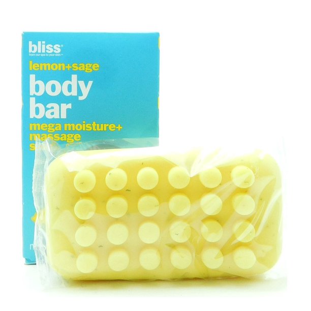 Bliss Bliss Lemon + Sage Body Bar mega moisture + Massage Soap, 5 Oz