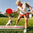 thumbnail image 5 of Frisbees para perros, discos voladores de goma para cachorros, perros pequeños, medianos y grandes, 22,5 cm (verde + rojo)., 5 of 5