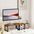 thumbnail image 5 of Honiter 2 Sets Desk Shelf, Desktop Organizer Shelf, 2 Tier Independent Stackable Desktop Shelves, Desktop Office Storage Rack Display Shelf, 5 of 17