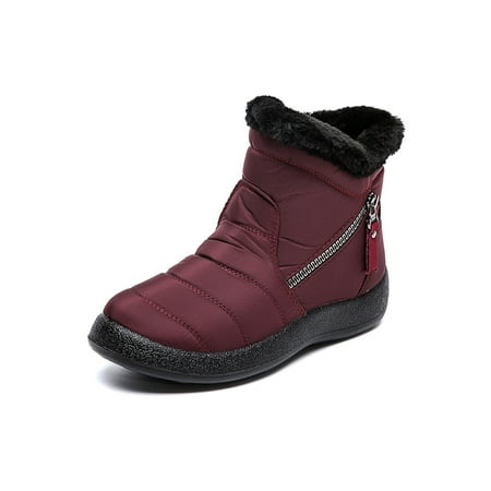 

Ferndule Mens Womens Winter Snow Boots with Warm Faux Fur Lined Ankle Booties Comfortable Non Slip Outdoor Boot