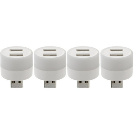 

4 Pcs USB Extender Baby Night Light Adaptador Universal Hub Multifunction White Pp