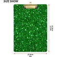 thumbnail image 3 of Coolnut Green Glitter Texture Clipboard, Acrylic Standard A4 Letter Size Clip Board with Low Profile Clip for Office, Classroom, Doctor, Nurse and Teacher, 12.5"x9", 3 of 7