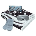 thumbnail image 5 of Chanasya 5-Piece Love You Miss You Message Gift Throw Blanket Combo Gift Pack - Thoughtful Gift for Men Boyfriend Husband - Loving Message, Eye Mask, Tote Bag, Socks, Thinking of You Card - Dark Gray, 5 of 5