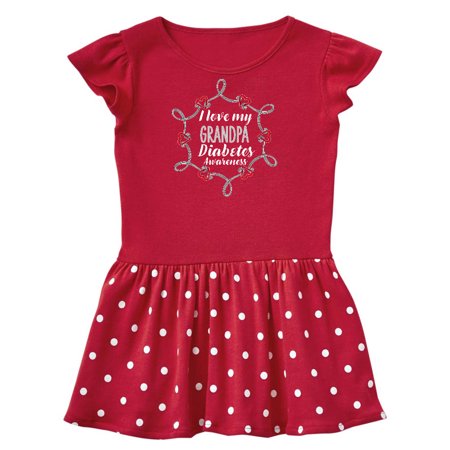 

Inktastic I Love My Grandpa Diabetes Awareness Gift Toddler Girl Dress