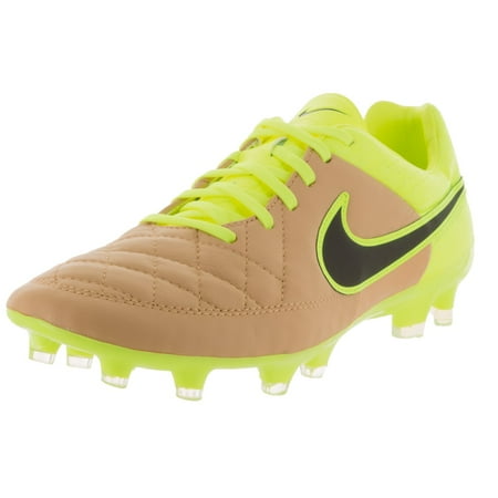 Nike Men's Tiempo Legacy FG Yellow/Tan Leather/Synthetic Soccer Cleat