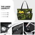 thumbnail image 3 of KLL Tropical Palm Leaves Fern Leaf Print Large Beach Tote Bag Women Waterproof Sandproof Zipper Beach Tote Bag for Pool Gym Grocery Travel with Wet Pocket, 3 of 7