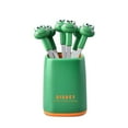 thumbnail image 3 of Lubelski 1 Set Fruit Fork with Storage Box Cartoon Shape Stainless Steel Animal World Theme Kids Dessert Toothpick for Dining Room, 3 of 8