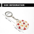 thumbnail image 3 of Naloa Flower Chicken Print Round Keychain Keychain Key Ring, Key Tag, Key Chain Bulk for Gift Accessories (Round), 3 of 7