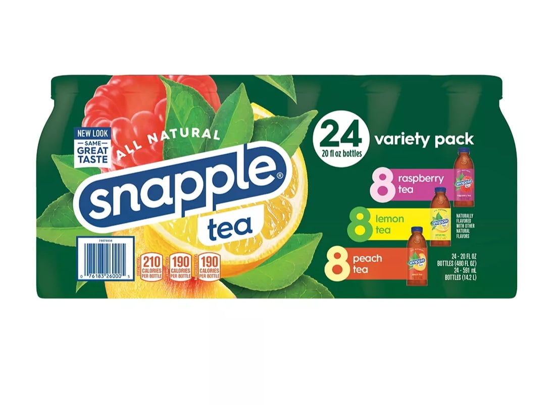 Snapple Iced Tea Variety Pack, 20 fl oz, 24 Ct