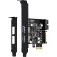 thumbnail image 1 of Extension PCI-E vers USB 3.0 2 Ports, avec Connecteur d'Alimentation SATA 15 Broches et Interface USB3.0 19 Broches, Adapté, 1 of 5