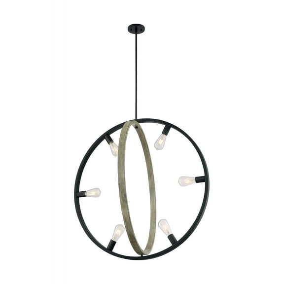 Nuvo Lighting - Augusta-6 Light Pendant in Mid-Century Modern Style-33.63 Inches