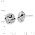 thumbnail image 6 of Auriga Fine Jewelry 925 Sterling Silver Rhodium-plate Textured Love Knot Stud Earrings for Women, 6 of 6