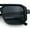 All Black, variant on Mens Squared Rectangular Racer Plastic Urban Hipster Sunglasses All Black