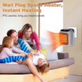 thumbnail image 4 of (EU)Portable Heater, 800W Ceramic Plug in Heater, Space Electric Fan Heater with Remote Control, 12H Timer, LED Display, 2 Heat Setting p, 4 of 5