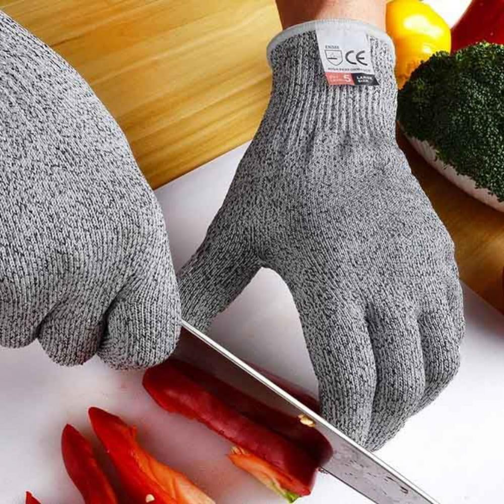 Dowellife Level 8 Reinforced Cut Resistant Gloves, Food Grade, Knife Safety Gloves for Meat Cutting, Oyster Shucking, Fish Fillet, Kitchen Slicing
