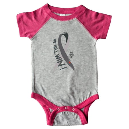 

Inktastic We Will Win World Diabetes Day with Ribbon Gift Baby Boy or Baby Girl Bodysuit