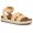 Natural, variant on Olivia Miller Womens Open Toe Slingback Flatform Sandals