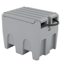 128 Gallon Portable Fuel Tank 12V Self-Priming Pump,10GPM High Flow Rate, 13.1ft Hose & Auto Shut-Off Nozzle-Heavy Duty Gasoline Transfer Tank Gray