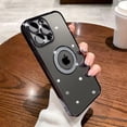 thumbnail image 2 of Compatible with iPhone Case,Glitter Bling Sparkly Diamond Logo View Window Camera Lens Protection ElectroPlated Color Frame Edge Border Clear Soft Phone Case (Black,iPhone 12 Pro Max), 2 of 6