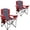 Red, variant on Romswi Oversized Folding Camping Chair, 450lbs Heavy-Duty Portable Outdoor Chair with Padded Back, Adjustable Armrests, Cooler Bag & Storage, Foldable Fishing Lawn Chair for Camping, 2-Pack, Red