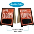 thumbnail image 2 of A-Frame Open/Closed Sign w Chalkboard Rustic Easy to Mount Informative Business Store Restaurant Bar Double Sided, 2 of 4