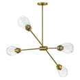 thumbnail image 2 of 83584LCB Lark Livie - 40W 4 LED Medium Convertible Mobile Chandelier In Modern Style-5.25 Inches Tall and 44 Inches Wide-Lacquered Brass Finish, 2 of 6