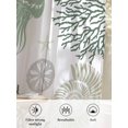 thumbnail image 6 of Sheer Curtains 45 Inch Length 2 Panels Set for Kitchen, Sage Green Coastal Semi Sheer Curtains for Windows, Coral Jellyfish Nautical Voile Window Treatments Rod Pocket Curtain, 6 of 7