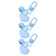 thumbnail image 4 of Blue Resin and Metal Key Chain with Bell Pendant for Decoration 3 Pieces Small Size, 4 of 4