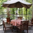 thumbnail image 4 of Spring/Summer Wrinkle-Free Waterproof Outdoor Tablecloth with Umbrella Hole and Zipper (Orange, 60" Round-Zippered), 4 of 4
