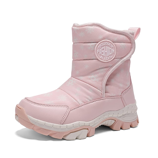 FhsagQ Bottes bottes Cow-Boy Filles Pointure 3 Rouges Bottes d'Hiver pour Enfants Couleur Unie Bottes de Neige pour Garçons et Filles Non Chaudes Bottes avec Épaississement en Laine Bottes de Randonnée pour Enfants Filles Pointure 1 34