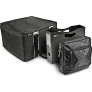 AutoExec AETote-06 Black/Grey File Tote with One Hanging File Holder and One Tablet Case