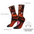 thumbnail image 5 of Saiise Five Nights At Freddy'S Funny Socks Men Women Adults Novelty Graphic Crew Tube Socks Crazy Design Casual Dress Socks for Sports,Running,Travel, 5 of 7