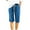 Blue, variant on Timegard Plus Size Shorts for Women Drawstring Fitting Elastic Waist Knee Length Pants Casual Ruched