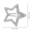 thumbnail image 5 of UPKOCH 20Pcs Star Shaped Hair Clip Silver Metal Styling Tool for Women Holiday, 5 of 6