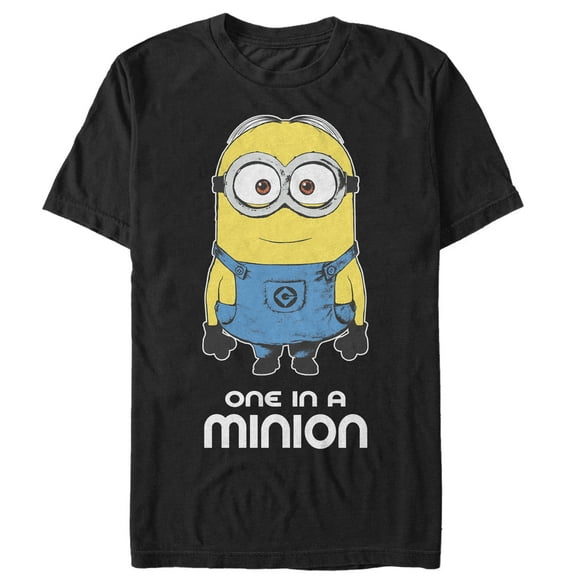 Men's Despicable Me One in Minion  Graphic Tee Black Small
