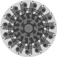 thumbnail image 1 of Ahgly Company Machine Washable Indoor Round Transitional Platinum Silver Gray Area Rugs, 4' Round, 1 of 7