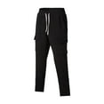 thumbnail image 1 of VBARHMQRT Pants Chain for Men Men's Loose Pockets Low Waisted Drawstring Pants Casual Pants Jogging, 1 of 2