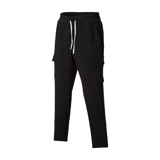 VBARHMQRT Pants Chain for Men Men's Loose Pockets Low Waisted Drawstring Pants Casual Pants Jogging