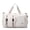 Beige, variant on Quilted Travel Duffle Bag with Side Shoe Compartment, Carry On Gym Bag with Wet Pocket, Overnight Weekender Tote for Sports, Yoga, Hospital, Deep Purple